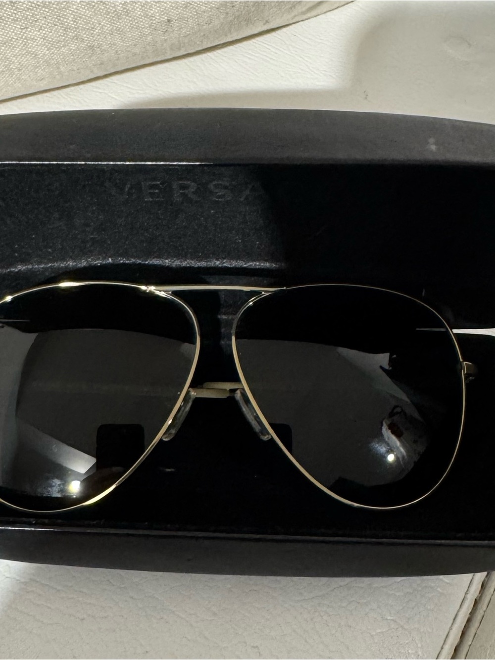 Michael Kors Aviator Sunglasses in Black with Gold Frame